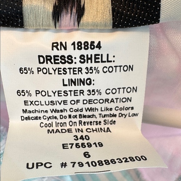 Rare Editions Striped Seersucker Pink and Blue Collared Halter Dress - Picture 6 of 7